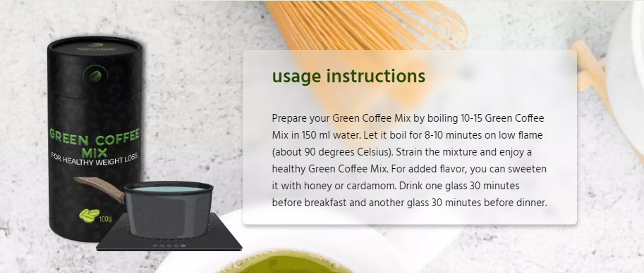 Green Coffee Mix how to use